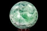 Polished Green Fluorite Sphere - Mexico #153376-1